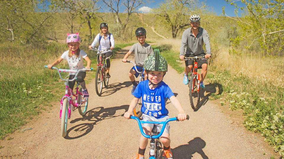 Family on Bike Trail