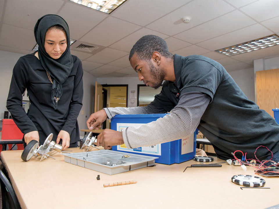 Students working at High Tech Early College in February 2017