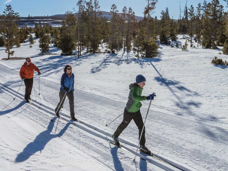 cross-country skiing Frisco Nordic Center family winter fun