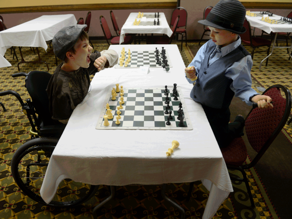 Children playing chess